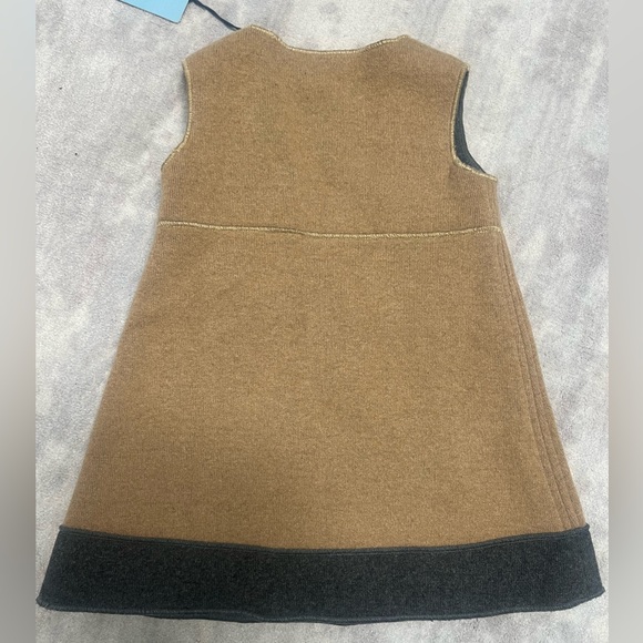 Mimisol Wool Two-Tone Knitted Pinafore Dress - Picture 4 of 5